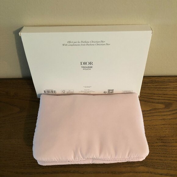 Dior Pink Puffy Clutch Makeup Bag NEW - Picture 5 of 8